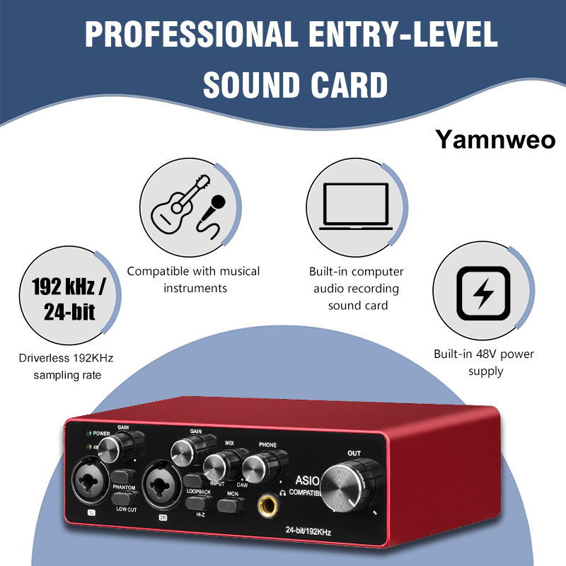 Audio Music Cut - YAMNWEO MD22 Portable 2-Channel USB Audio