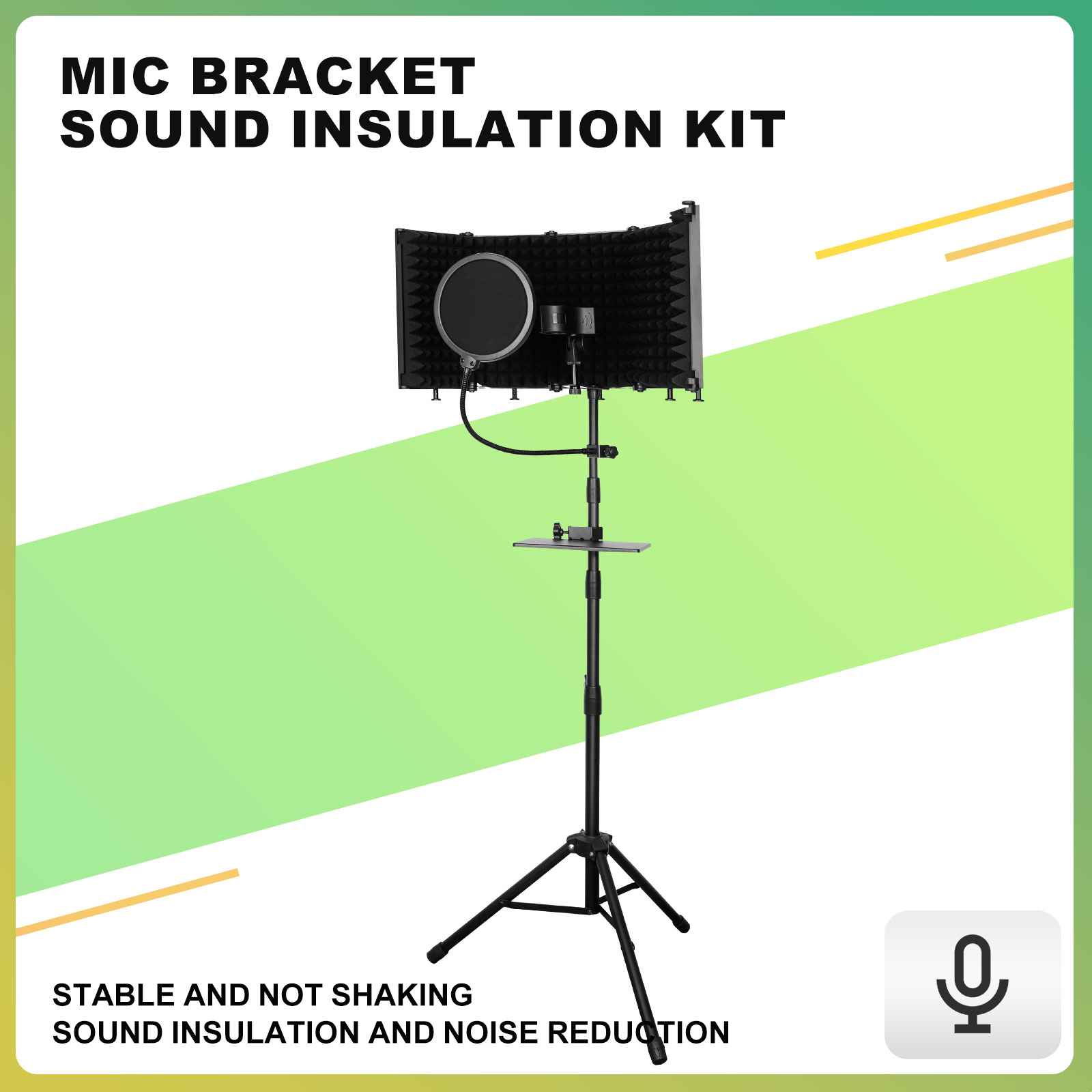 Recording Pop Filter - Studio Microphone Isolation Booth with Adjustable