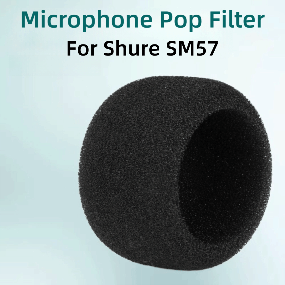Recording Pop Filter - Replacement Mic Windscreen Cover Flocked Sponge