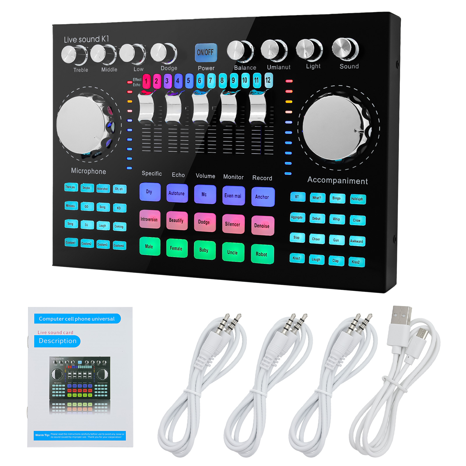 Live Sound Card Portable Inter - Audio And Music Mixer review and price