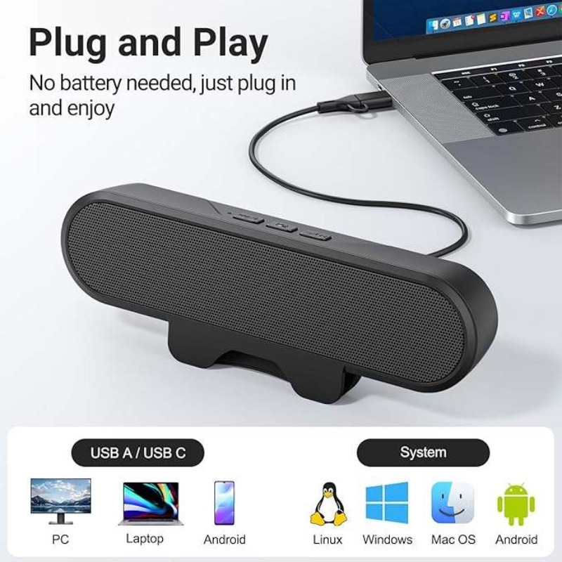 Portable Clip-on USB Soundbar  - Audio Music Online review and price