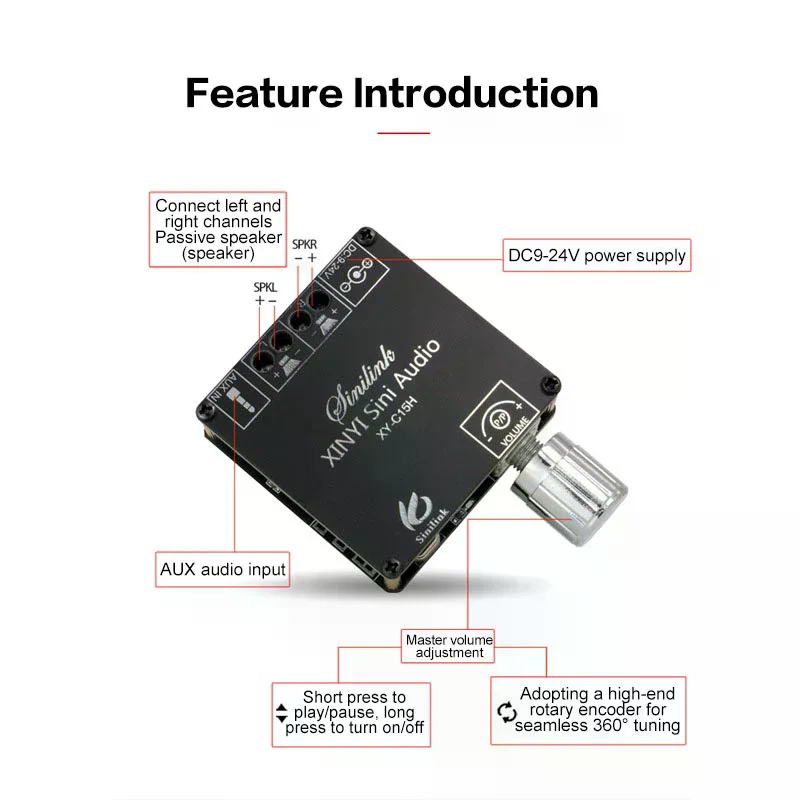 2*20W Bluetooth 5.0 Power Ampl - Audio Music Player App review and price