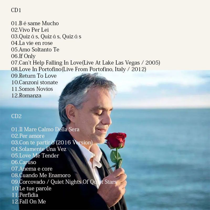 Andrea Bocelli My Love Songs C - Audio Music Only review and price