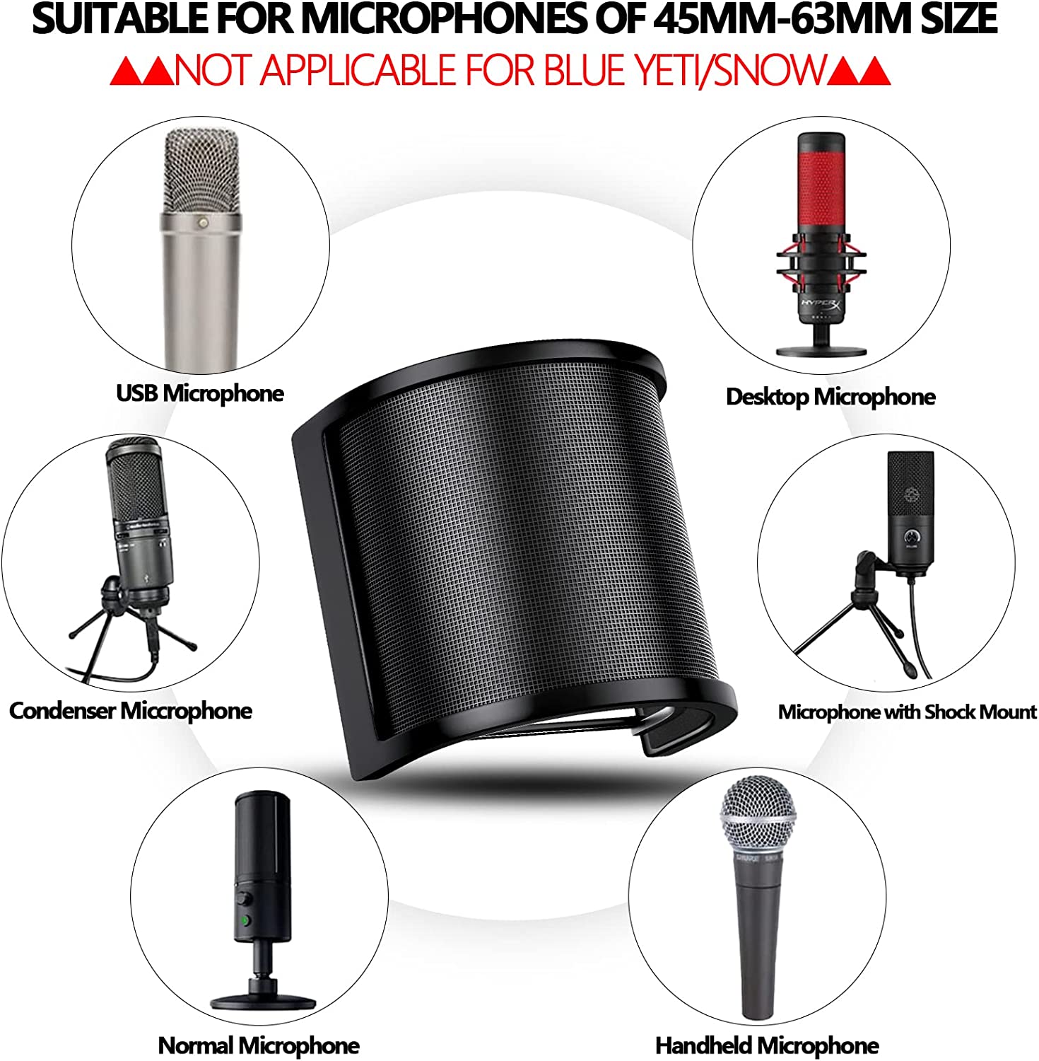 Universal Microphone Pop Filte - Recording Pop Filter review and price