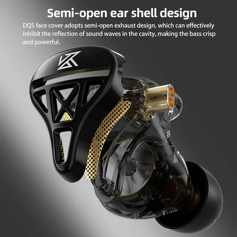 KZ DQS 1DD HiFi IEM Headphones - Audio Music Game review and price