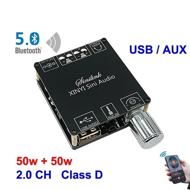 2*50W ForBluetooth5.0 Power Am - Audio Music Player App review and price
