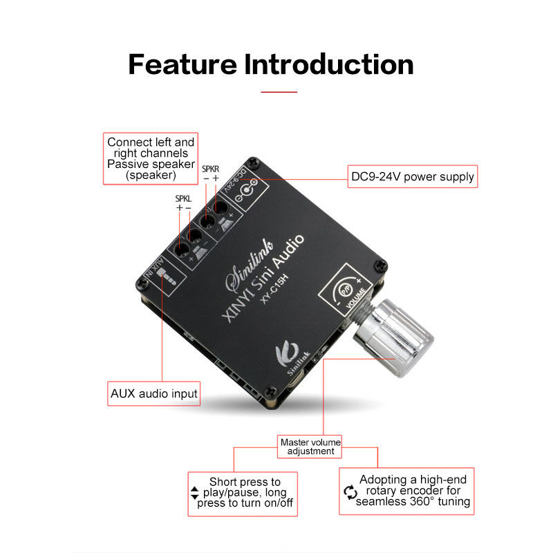2*20W Bluetooth 5.0 Power Ampl - Audio Music Player App review and price