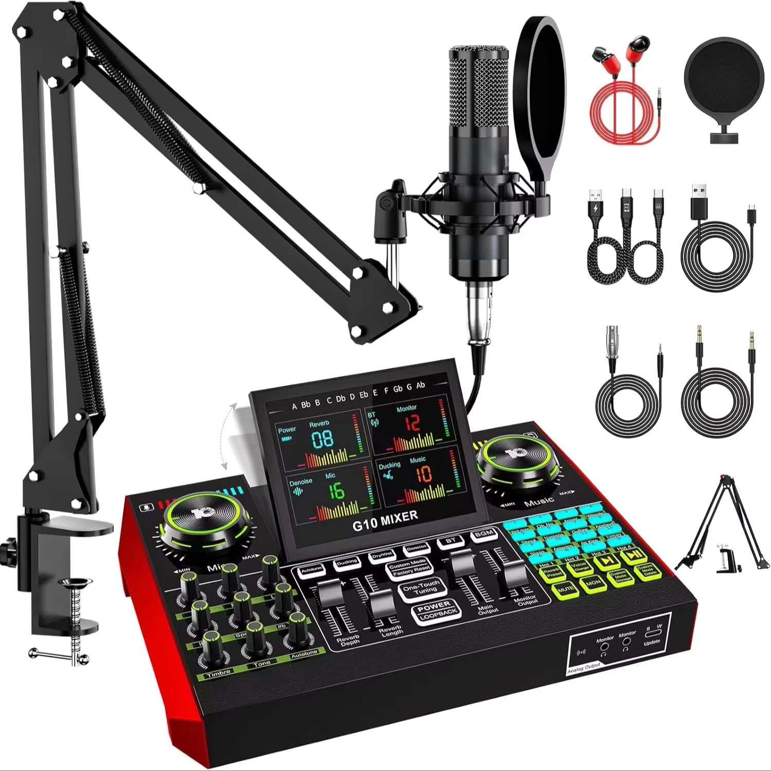 Tenlamp G10 Live Streaming Aud - Audio And Music Mixer review and price
