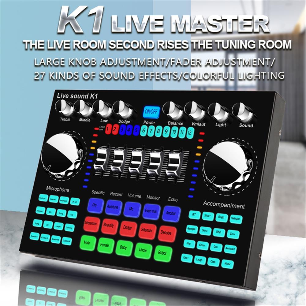 K1 Audio Mixer Live Sound Card - Audio And Music Mixer review and price