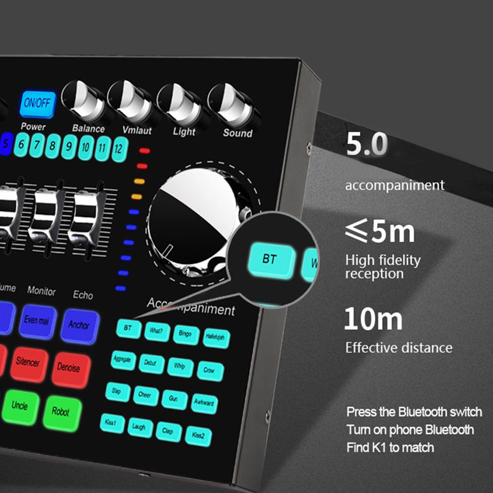 K1 Audio Mixer Live Sound Card - Audio And Music Mixer review and price