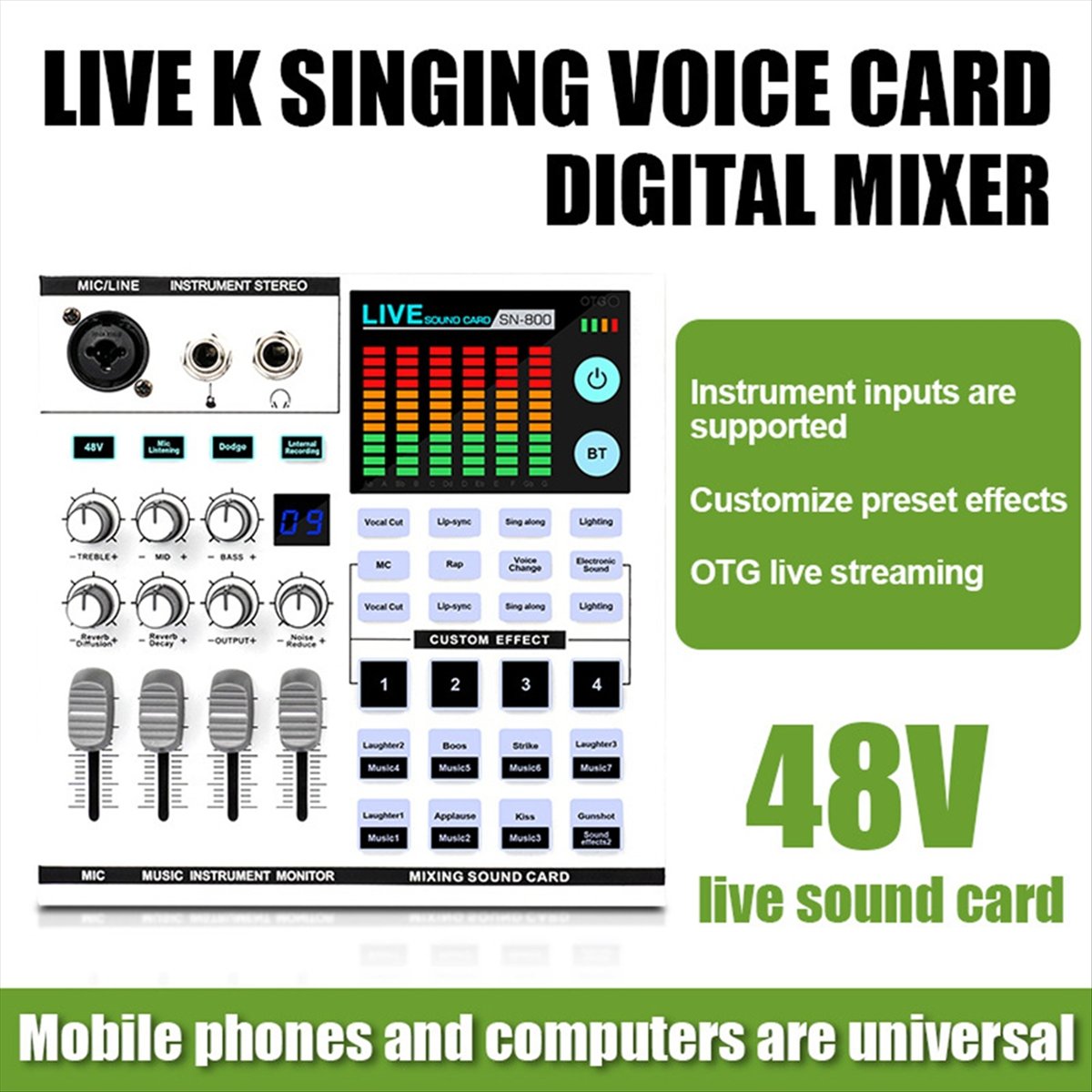 DTC5 SN800 Live Sound Card Voi - Audio And Music Mixer review and price