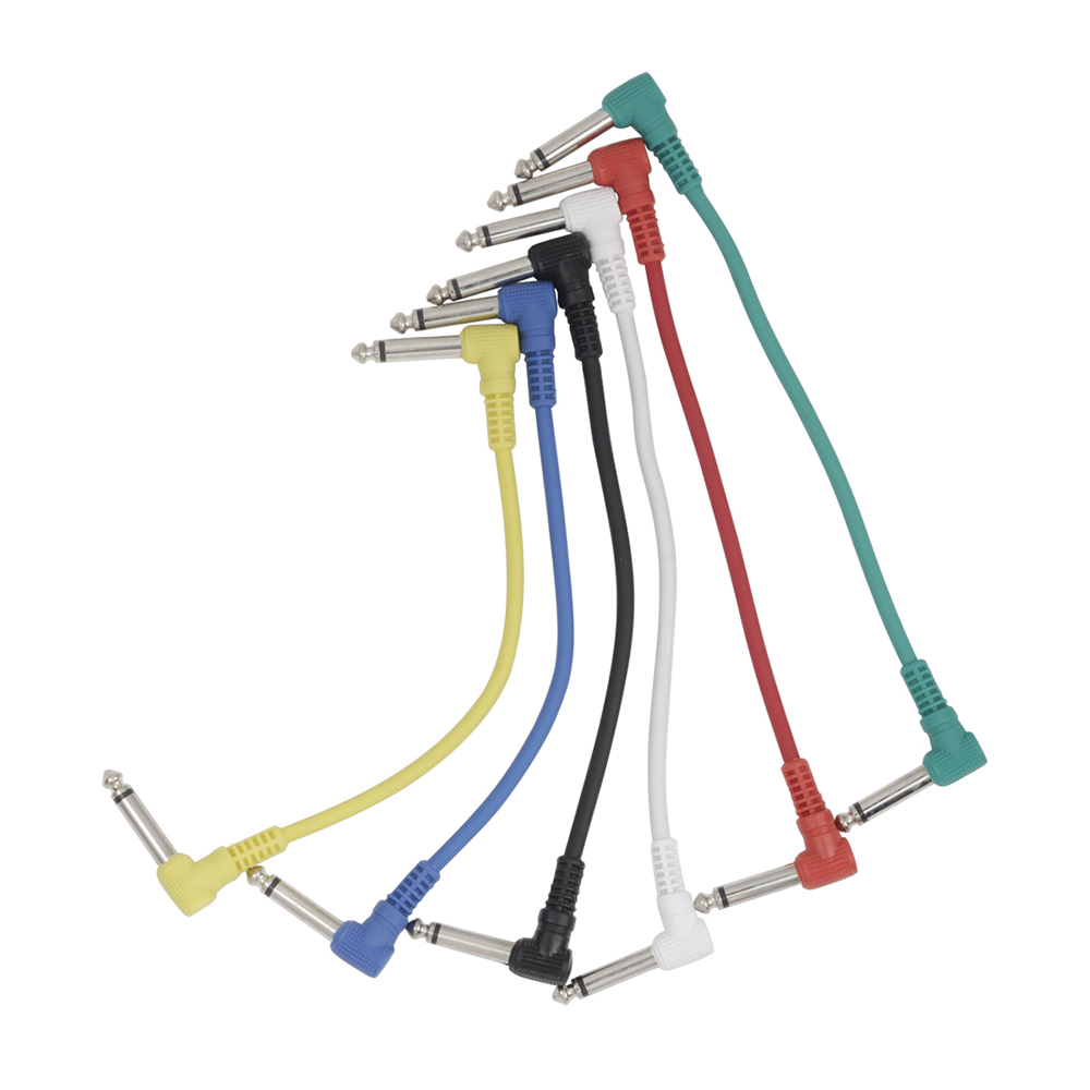 6Pcs Guitar Patch Cable 6.35mm - Audio Music Effect review and price