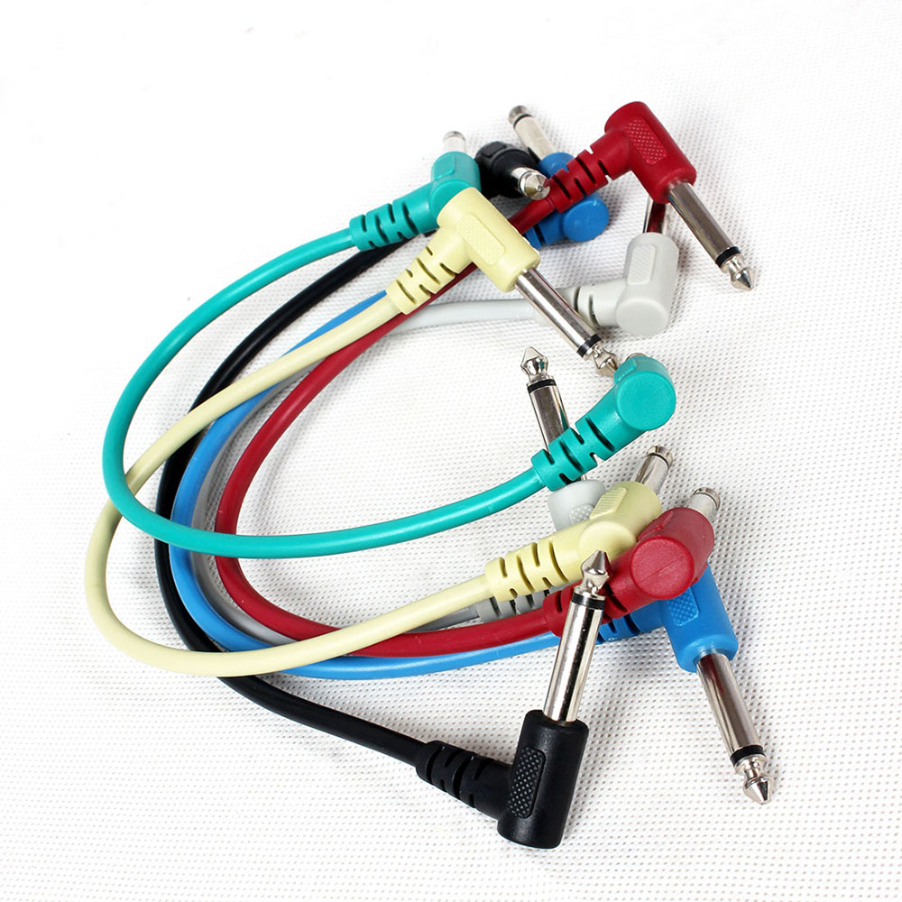 6Pcs Guitar Patch Cable 6.35mm - Audio Music Effect review and price